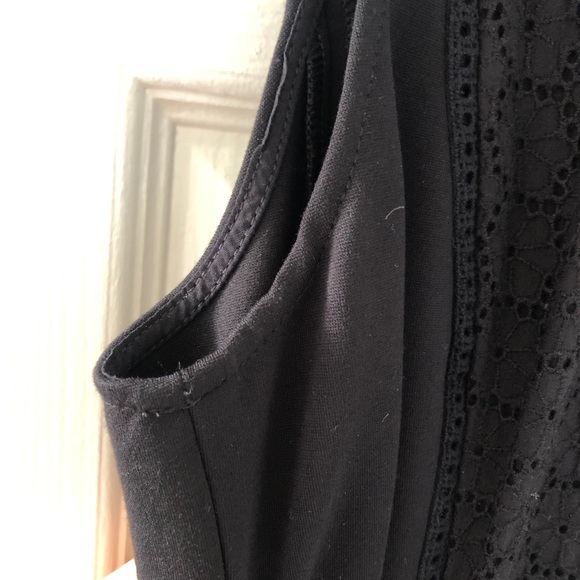 EUC JCrew Collection Paneled Black Eyelet Dress 2 - Picture 9 of 9